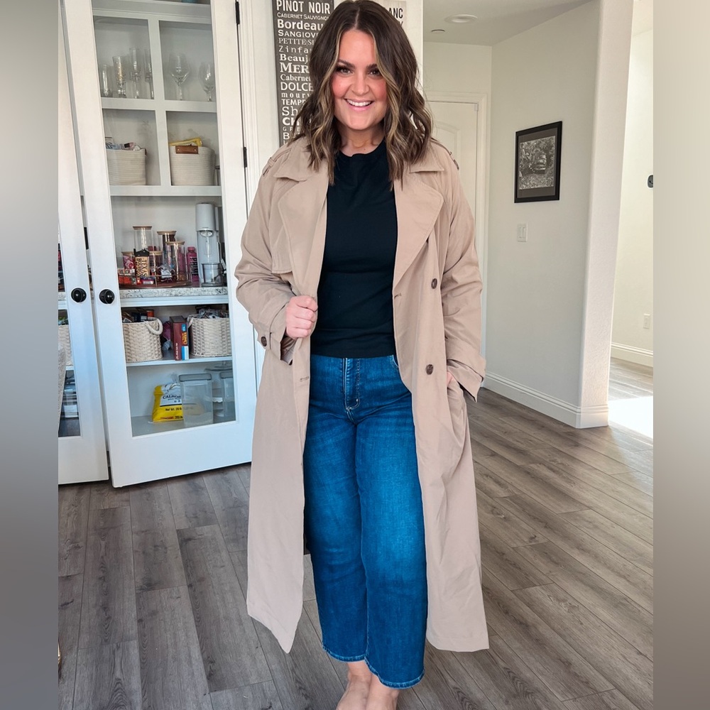 Khaki trench coat